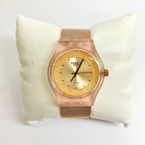 Knock out rose y plateado