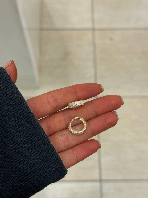 argolla gruesa strass