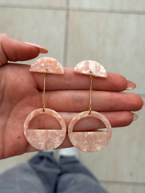 Colgante marmol rosa