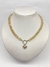 Perla corazon strass dorado