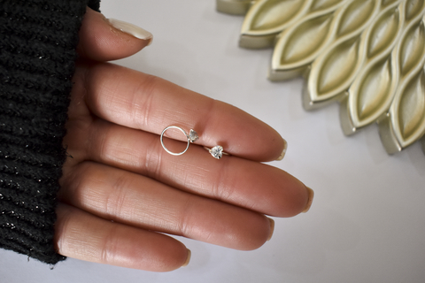 piercing corazon strass/Unidad