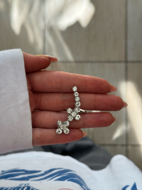 Trepador strass cruz