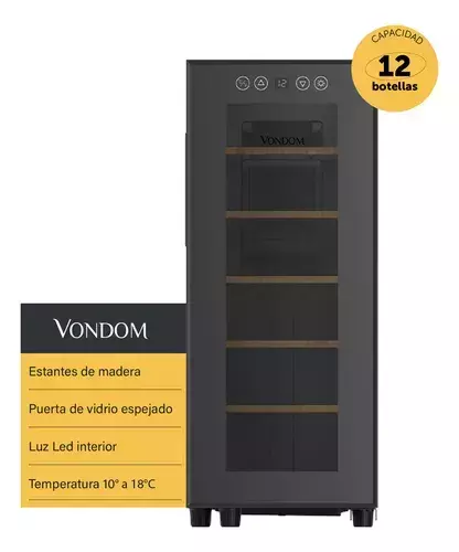 Cava De Vinos Vondom Para 12 Botellas Con Estantes De Madera - comprar online