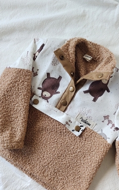 BUZO BE COMBINADO EN BOUCLE Y GABARDINA - comprar online