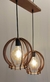 LAMPARA DE DOS FOCOS VELADOR COBRE - LU-DECO