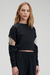 Moletom cropped com franjas - My Favorite Things