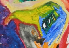 Rostro texturado - arte La Lucila