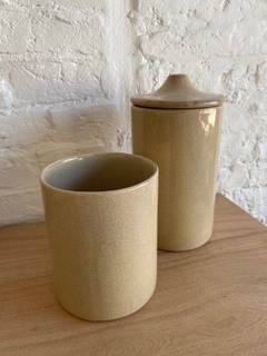 Contenedor Ceramica Beige - comprar online