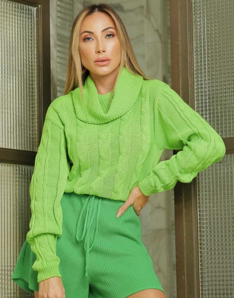 Blusa de Malha com Gola Ana Gonçalves Tricot - comprar online