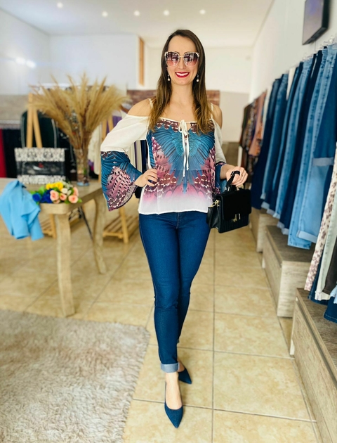 Blusa Borboleta Chiffon - comprar online