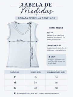 Regata Canelada Feminina Prespontada Leve - loja online