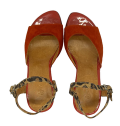 Nina Suede Red & Animal Print - buy online