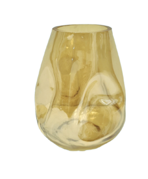 Florero de vidrio Geminia ámbar