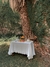 Mantel rectangular gasa little venecia - 230 x 190 tiza - comprar online