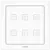Interruptor Inteligente Wi-Fi 3, 4 ou 6 Botões Touch 4x4 Branco - Outmat