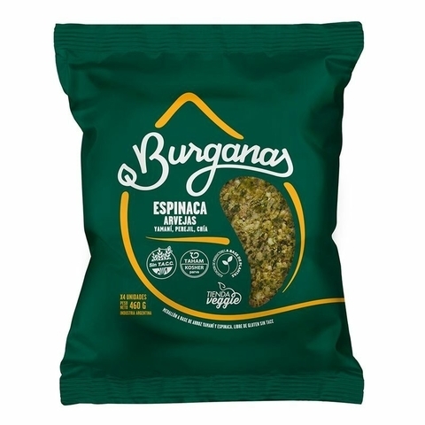 HAMBURGUESA "BURGANAS" ESPINACA Y ARVEJAS 460G (x3 PACKS)