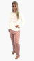 Pijama Longo Feminino Sleep Under Calça Rosa