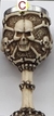Imagem do Taças Caveira Crânio Cálice Inox decorado 3D resina estilo Medieval Vikings Halloween Valor Unitário