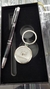 Profissão Kit Caneta Esferográfica e Chaveiro Nomenclatura e Símbolo no Estojo. Metal Prateado Várias Opções. ABAR