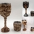 Kit Taça Caveira Crânio cálice e copo shot Inox vários modelos para escolher decorados em resina 3D resina estilo medieval viking Halloween Valor de um kit