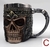 Canecas caveiras crânio inox decoradas 3D resina vikings halloween 3 modelos Valor Unitário - Holly Variedades