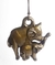 Sinos de vento triplo elefante estilo chinês talismã para boa sorte no feng shui enfeite decorativo - Holly Variedades