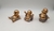 Buda da felicidade alegria dourados glitter enfeites decorativos em resina 3 modelos. Valor unitário. - comprar online