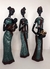 Mulheres africanas estatueta 3 opções modelo enfeite decorativo em resina Valor unitário. - comprar online