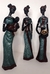 Mulheres africanas estatueta 3 opções modelo enfeite decorativo em resina Valor unitário. - Holly Variedades