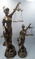 Estatueta Dama da Justiça 37 OU 52cm deusa Thêmis G-Grande, estatueta em resina acabamento cor bronze liso. Valor unitário.