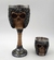 Kit Taça Caveira Crânio cálice e copo shot Inox vários modelos para escolher decorados em resina 3D resina estilo medieval viking Halloween Valor de um kit - Holly Variedades