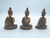 Kit 3 mini budas indianos em diferentes posições, dourados, acabamento efeito glitter. Enfeites em resina. Valor do trio. - loja online