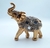 Elefante dourado decorado efeito glitter e detalhes espelhados. P/M/ou G Enfeite em resina. Valor unitário. - Holly Variedades