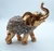 Imagem do Elefante dourado decorado efeito glitter e detalhes espelhados. P/M/ou G Enfeite em resina. Valor unitário.