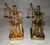 Dama da Justiça 17 ou 18cm sentada no trono deusa Thêmis pequena cor bronze liso ou dourado acabamento efeito glitter prateado enfeite em resina - loja online