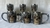 Kit taça e caneca caveira inox decoração em resina 3D halloween medieval viking