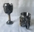 Imagem do Kit taça e caneca caveira inox decoração em resina 3D halloween medieval viking