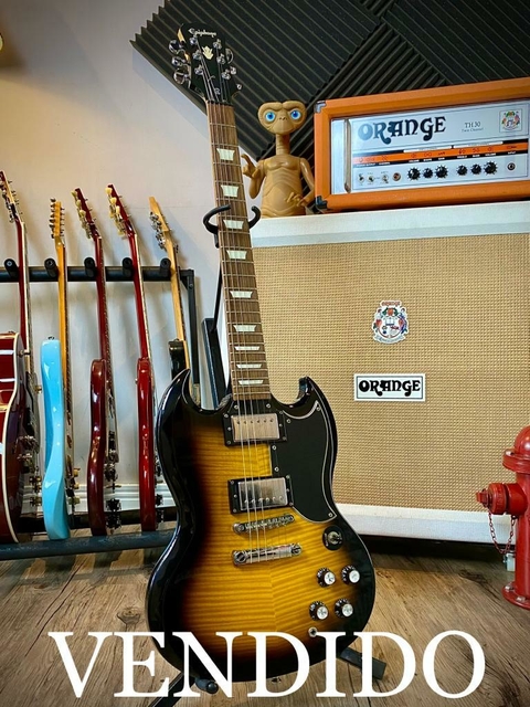***VENDIDO*** Epiphone SG G400 Deluxe Flame Top 2007 Vintage Sunburst