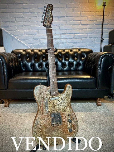***VENDIDO*** James Trussart Steelcaster Snakeskin Rusty On Cream 2014.