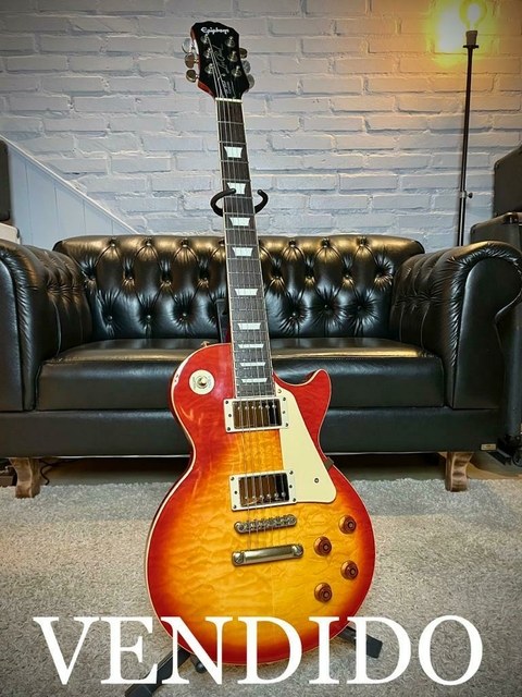 ***VENDIDO*** Epiphone Les Paul Standard Plus Quilt Top 2009 Cherry Sunburst.