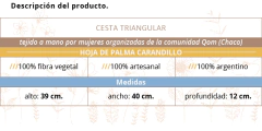 Cesta triangular en internet