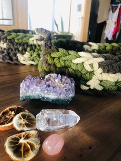 Cesta chata con manija cordón - tienda online