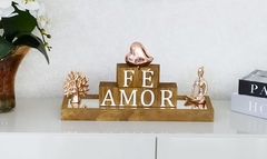 Bandeja Espelhada Fé Amor