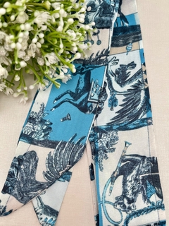 Lenço faixa azul/branco - comprar online