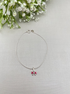 Pingente Laço Rosa em Prata 925 - comprar online