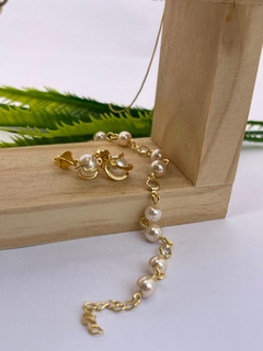 Pulseira Pérola e Zircônia