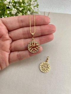 Pingente Espirito Santo com micro zircônias