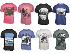 Kit Com 50 Camisetas Estampadas Masculinas - Top Premium - Baratas - Preço de Fábrica - comprar online