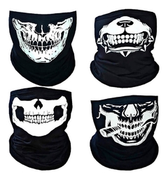 100 X Balaclavas Touca Ninja - Com Estampa De Caveiras