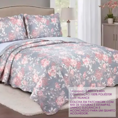 Imagem do Colcha Evolution Patchwork King Nuance Camesa